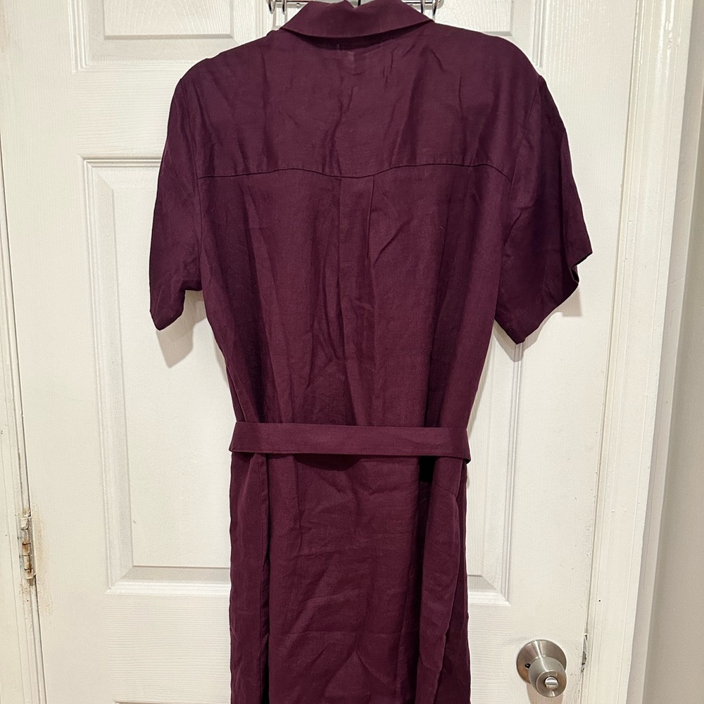 Eileen Fisher Rich Purple Midi Dress - Picture 4 of 4